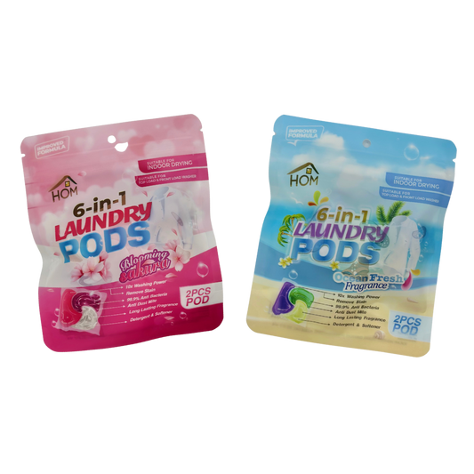 HOM Laundry Pod Travel Pack (Blooming Sakura/Ocean Fresh)