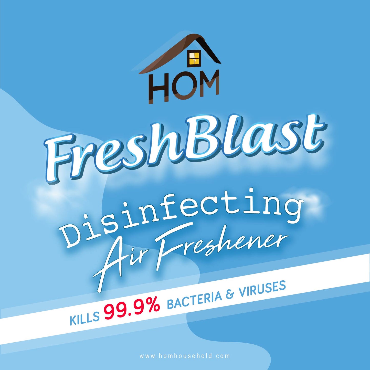 HOM FreshBlast Disinfecting Air Freshener 150ml